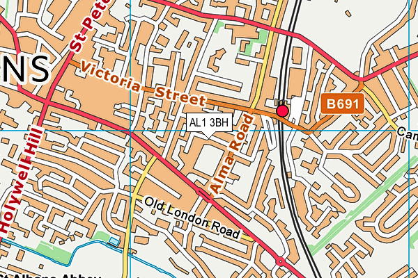 AL1 3BH map - OS VectorMap District (Ordnance Survey) AL1 3BH map - OS VectorMap District (Ordnance Survey)
