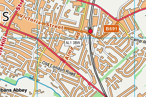 AL1 3BW map - OS VectorMap District (Ordnance Survey) AL1 3BW map - OS VectorMap District (Ordnance Survey)