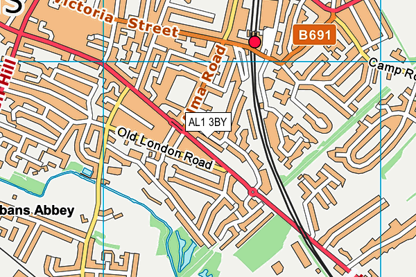 AL1 3BY map - OS VectorMap District (Ordnance Survey) AL1 3BY map - OS VectorMap District (Ordnance Survey)