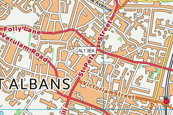 AL1 3EA map - OS VectorMap District (Ordnance Survey) AL1 3EA map - OS VectorMap District (Ordnance Survey)
