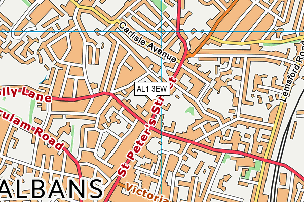 AL1 3EW map - OS VectorMap District (Ordnance Survey) AL1 3EW map - OS VectorMap District (Ordnance Survey)