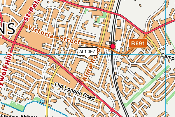 AL1 3EZ map - OS VectorMap District (Ordnance Survey) AL1 3EZ map - OS VectorMap District (Ordnance Survey)