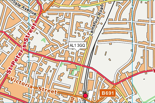 AL1 3GQ map - OS VectorMap District (Ordnance Survey) AL1 3GQ map - OS VectorMap District (Ordnance Survey)