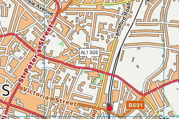 AL1 3GS map - OS VectorMap District (Ordnance Survey) AL1 3GS map - OS VectorMap District (Ordnance Survey)