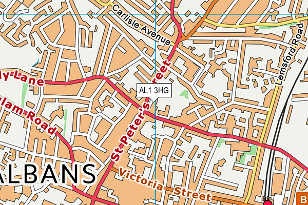 AL1 3HG map - OS VectorMap District (Ordnance Survey) AL1 3HG map - OS VectorMap District (Ordnance Survey)