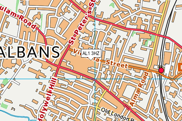 AL1 3HZ map - OS VectorMap District (Ordnance Survey) AL1 3HZ map - OS VectorMap District (Ordnance Survey)