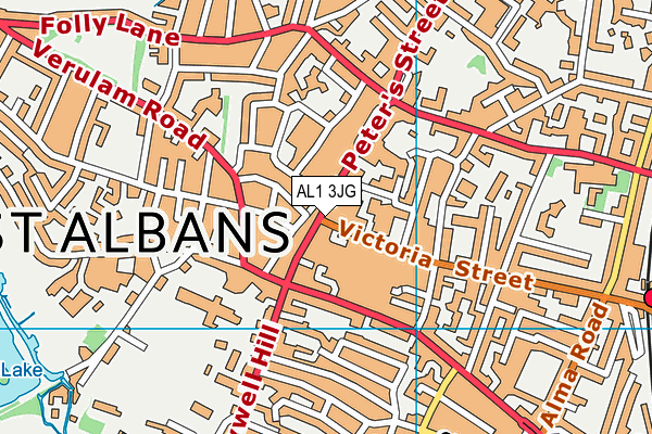 AL1 3JG map - OS VectorMap District (Ordnance Survey) AL1 3JG map - OS VectorMap District (Ordnance Survey)