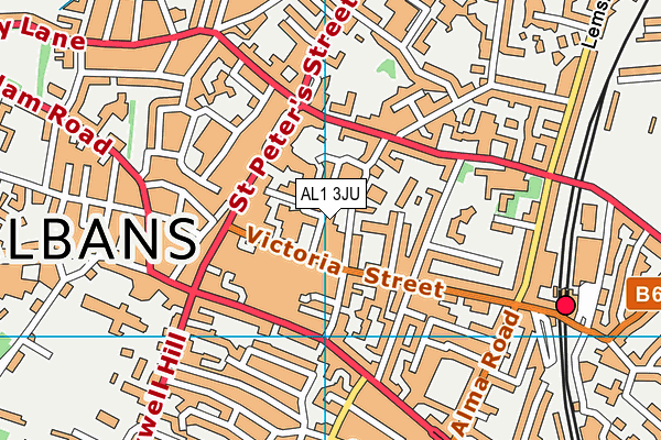 AL1 3JU map - OS VectorMap District (Ordnance Survey) AL1 3JU map - OS VectorMap District (Ordnance Survey)