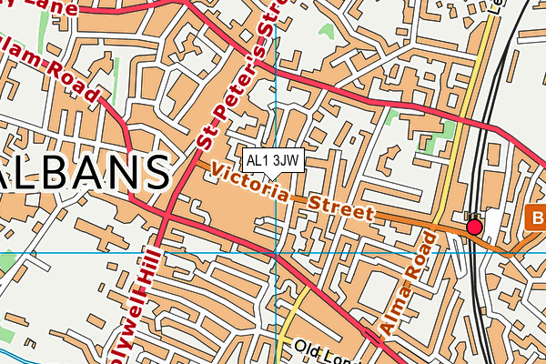 AL1 3JW map - OS VectorMap District (Ordnance Survey) AL1 3JW map - OS VectorMap District (Ordnance Survey)