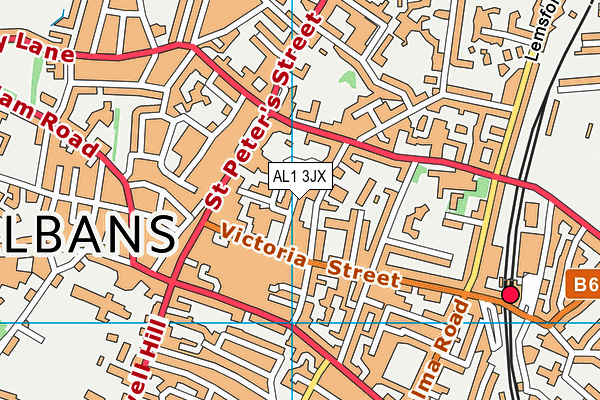 AL1 3JX map - OS VectorMap District (Ordnance Survey) AL1 3JX map - OS VectorMap District (Ordnance Survey)