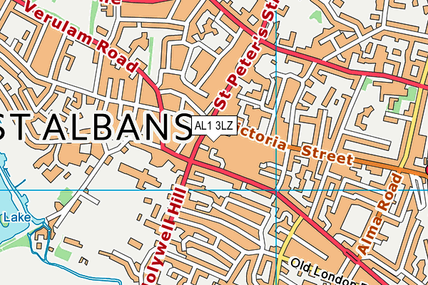 AL1 3LZ map - OS VectorMap District (Ordnance Survey) AL1 3LZ map - OS VectorMap District (Ordnance Survey)