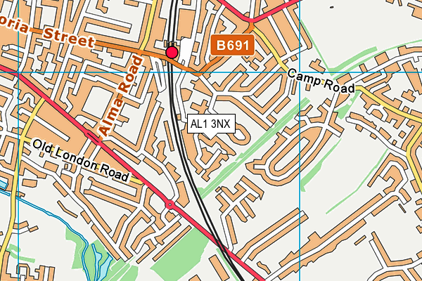 AL1 3NX map - OS VectorMap District (Ordnance Survey) AL1 3NX map - OS VectorMap District (Ordnance Survey)