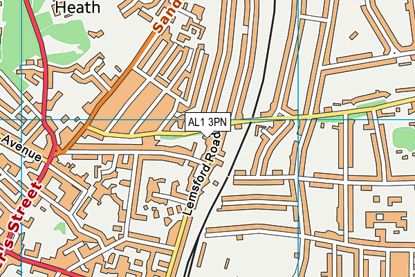 AL1 3PN map - OS VectorMap District (Ordnance Survey) AL1 3PN map - OS VectorMap District (Ordnance Survey)