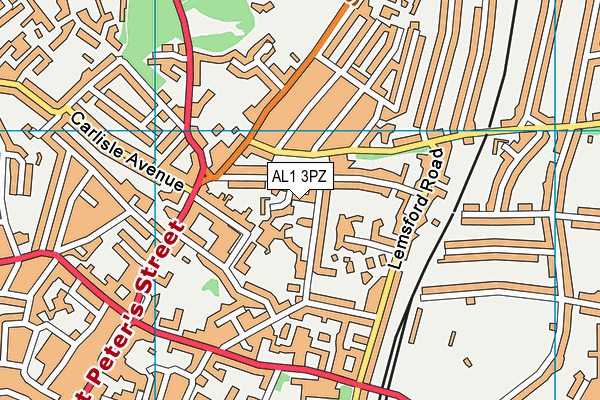 AL1 3PZ map - OS VectorMap District (Ordnance Survey) AL1 3PZ map - OS VectorMap District (Ordnance Survey)