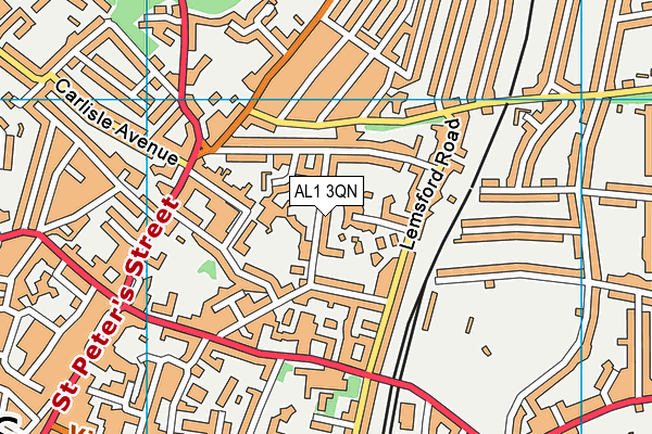AL1 3QN map - OS VectorMap District (Ordnance Survey) AL1 3QN map - OS VectorMap District (Ordnance Survey)