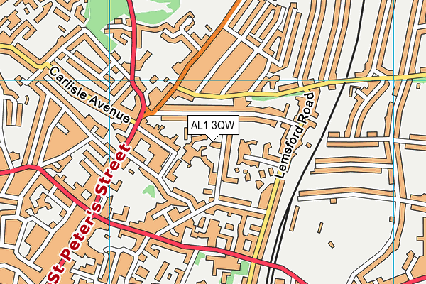 AL1 3QW map - OS VectorMap District (Ordnance Survey) AL1 3QW map - OS VectorMap District (Ordnance Survey)