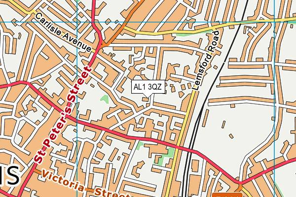 AL1 3QZ map - OS VectorMap District (Ordnance Survey) AL1 3QZ map - OS VectorMap District (Ordnance Survey)