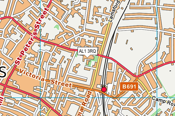 AL1 3RQ map - OS VectorMap District (Ordnance Survey) AL1 3RQ map - OS VectorMap District (Ordnance Survey)