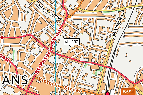 AL1 3RZ map - OS VectorMap District (Ordnance Survey) AL1 3RZ map - OS VectorMap District (Ordnance Survey)