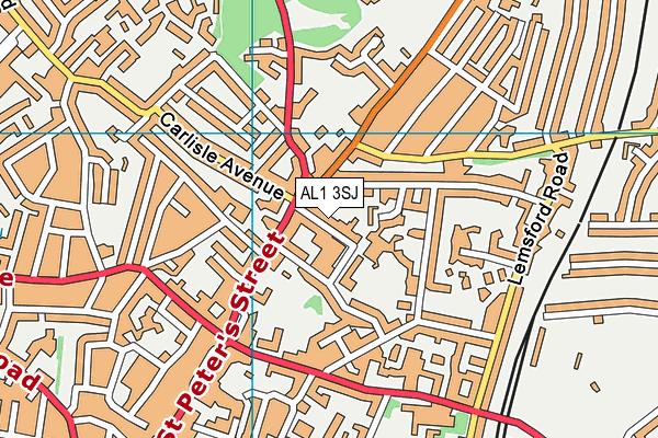 AL1 3SJ map - OS VectorMap District (Ordnance Survey) AL1 3SJ map - OS VectorMap District (Ordnance Survey)