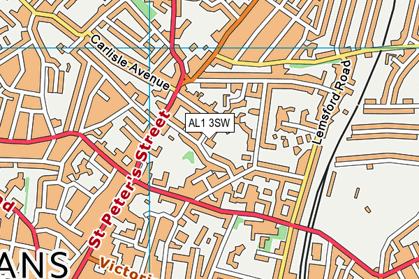 AL1 3SW map - OS VectorMap District (Ordnance Survey) AL1 3SW map - OS VectorMap District (Ordnance Survey)