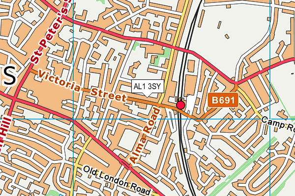 AL1 3SY map - OS VectorMap District (Ordnance Survey) AL1 3SY map - OS VectorMap District (Ordnance Survey)