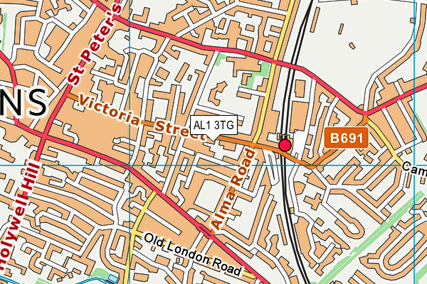 AL1 3TG map - OS VectorMap District (Ordnance Survey) AL1 3TG map - OS VectorMap District (Ordnance Survey)