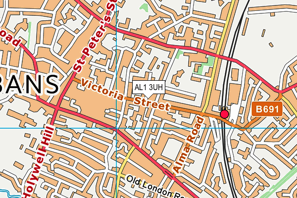AL1 3UH map - OS VectorMap District (Ordnance Survey) AL1 3UH map - OS VectorMap District (Ordnance Survey)
