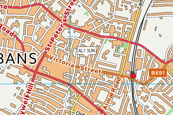 AL1 3UN map - OS VectorMap District (Ordnance Survey) AL1 3UN map - OS VectorMap District (Ordnance Survey)