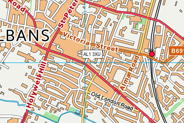 AL1 3XU map - OS VectorMap District (Ordnance Survey) AL1 3XU map - OS VectorMap District (Ordnance Survey)