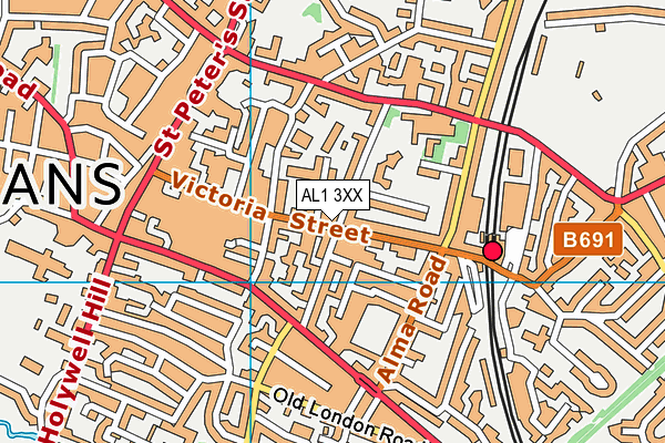 AL1 3XX map - OS VectorMap District (Ordnance Survey)