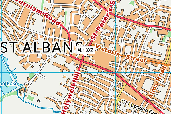 AL1 3XZ map - OS VectorMap District (Ordnance Survey) AL1 3XZ map - OS VectorMap District (Ordnance Survey)