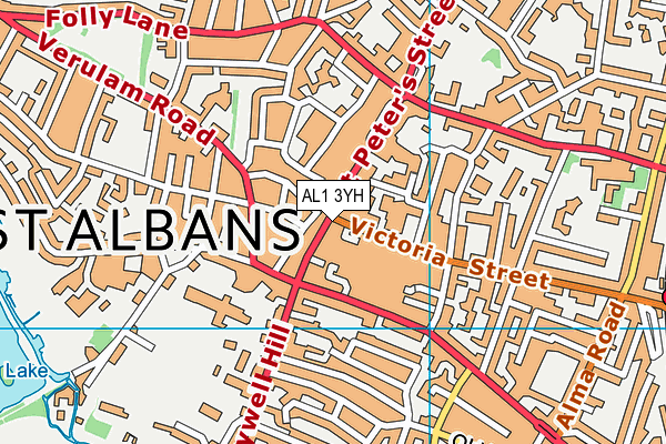 AL1 3YH map - OS VectorMap District (Ordnance Survey) AL1 3YH map - OS VectorMap District (Ordnance Survey)