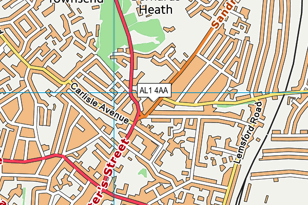 AL1 4AA map - OS VectorMap District (Ordnance Survey) AL1 4AA map - OS VectorMap District (Ordnance Survey)