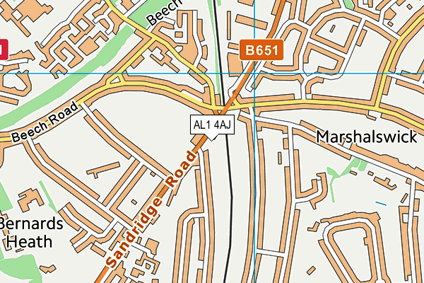AL1 4AJ map - OS VectorMap District (Ordnance Survey) AL1 4AJ map - OS VectorMap District (Ordnance Survey)