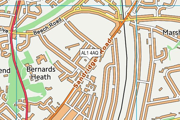 AL1 4AQ map - OS VectorMap District (Ordnance Survey)