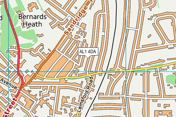 AL1 4DA map - OS VectorMap District (Ordnance Survey) AL1 4DA map - OS VectorMap District (Ordnance Survey)