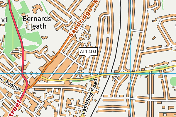 AL1 4DJ map - OS VectorMap District (Ordnance Survey)