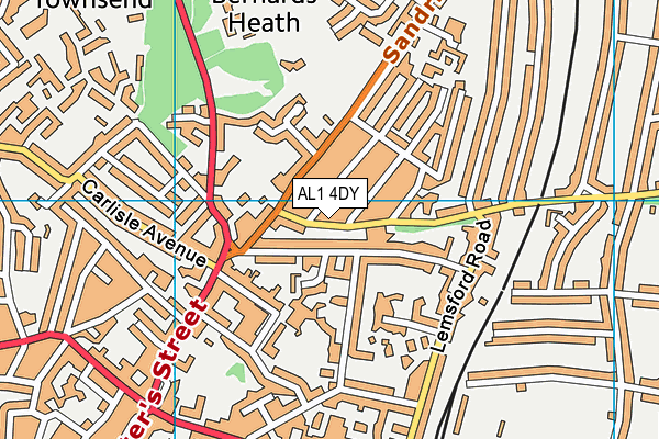 AL1 4DY map - OS VectorMap District (Ordnance Survey) AL1 4DY map - OS VectorMap District (Ordnance Survey)