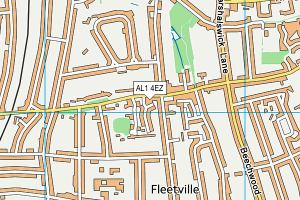 AL1 4EZ map - OS VectorMap District (Ordnance Survey)