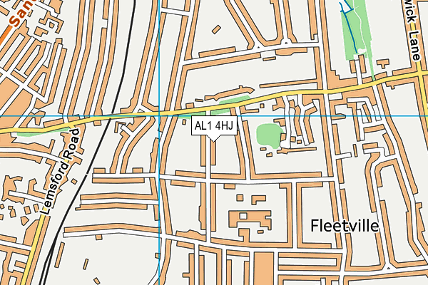 AL1 4HJ map - OS VectorMap District (Ordnance Survey) AL1 4HJ map - OS VectorMap District (Ordnance Survey)