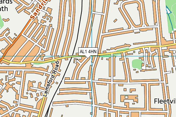 AL1 4HN map - OS VectorMap District (Ordnance Survey) AL1 4HN map - OS VectorMap District (Ordnance Survey)