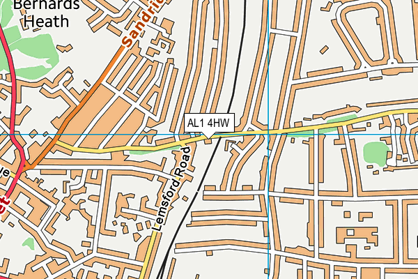 AL1 4HW map - OS VectorMap District (Ordnance Survey) AL1 4HW map - OS VectorMap District (Ordnance Survey)
