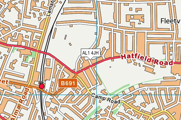 AL1 4JH map - OS VectorMap District (Ordnance Survey) AL1 4JH map - OS VectorMap District (Ordnance Survey)