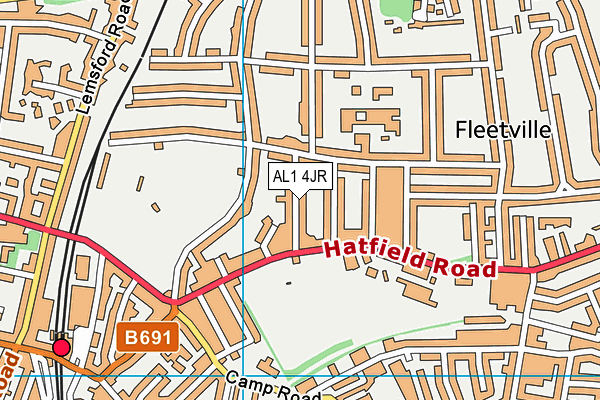 AL1 4JR map - OS VectorMap District (Ordnance Survey) AL1 4JR map - OS VectorMap District (Ordnance Survey)
