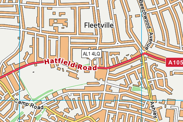 AL1 4LQ map - OS VectorMap District (Ordnance Survey) AL1 4LQ map - OS VectorMap District (Ordnance Survey)