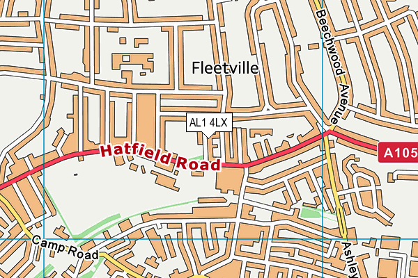 AL1 4LX map - OS VectorMap District (Ordnance Survey) AL1 4LX map - OS VectorMap District (Ordnance Survey)