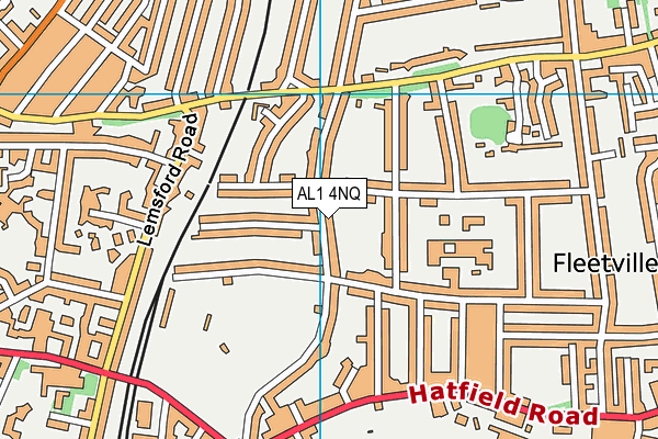 AL1 4NQ map - OS VectorMap District (Ordnance Survey) AL1 4NQ map - OS VectorMap District (Ordnance Survey)