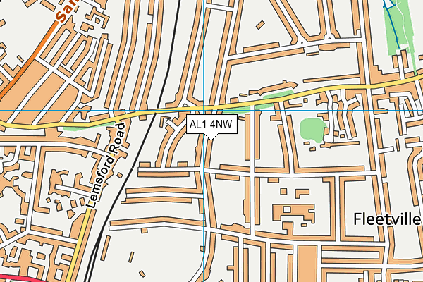 AL1 4NW map - OS VectorMap District (Ordnance Survey) AL1 4NW map - OS VectorMap District (Ordnance Survey)