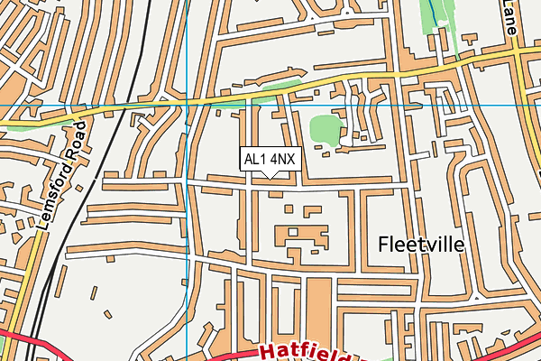 AL1 4NX map - OS VectorMap District (Ordnance Survey) AL1 4NX map - OS VectorMap District (Ordnance Survey)